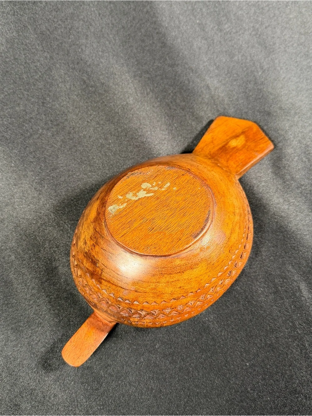 Hand-Carved Wooden Duck Bowl Mid Century Folk Art Yugoslavian Treen Tray